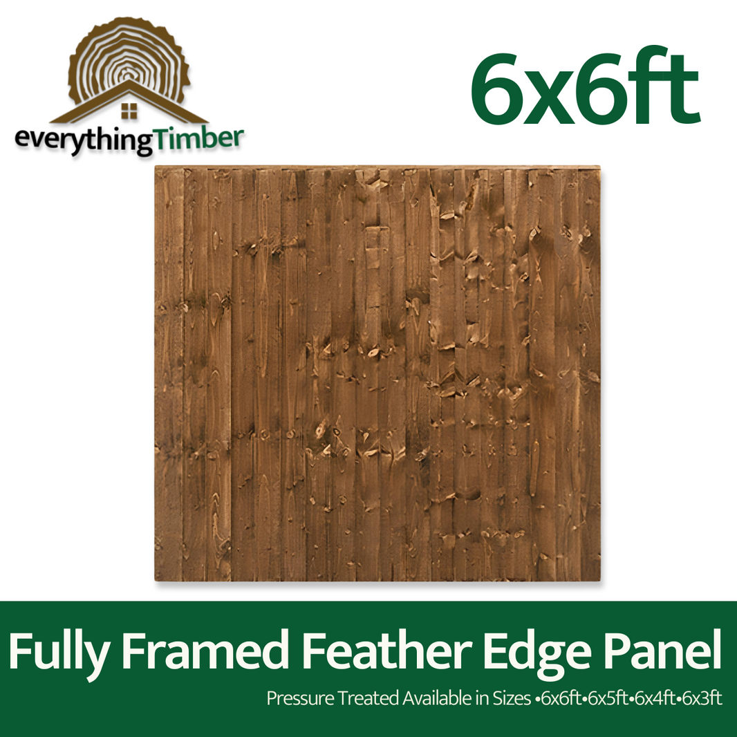 Fully Framed Feather Edge Panel 6Ft X 6Ft