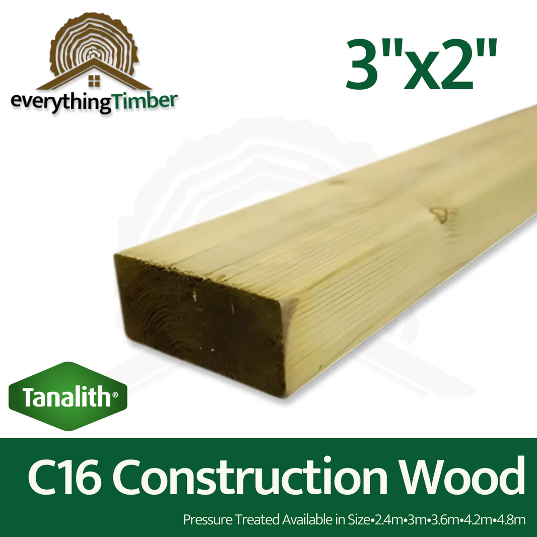 C16 Construction Timber 3"x2"