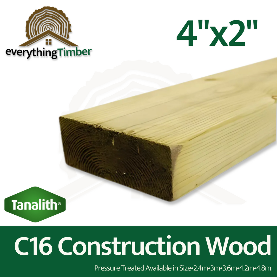 C16 Construction Timber 4"x2"