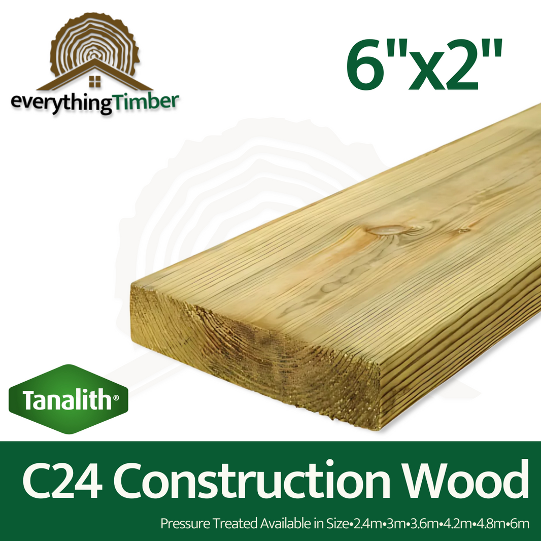 C24 Construction Timber 6"x2"