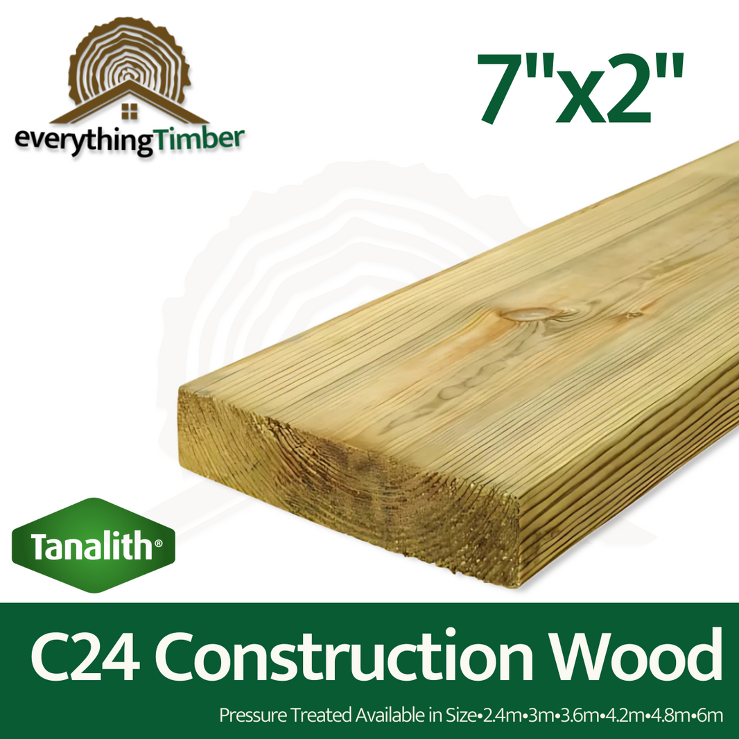C24 Construction Timber 7"x2"