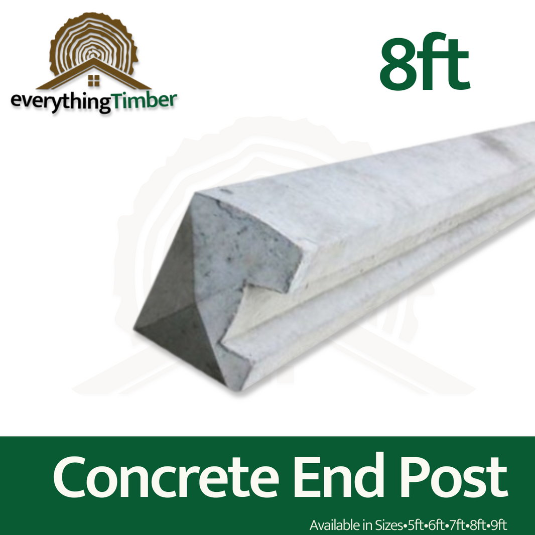 Concrete 8ft End Post