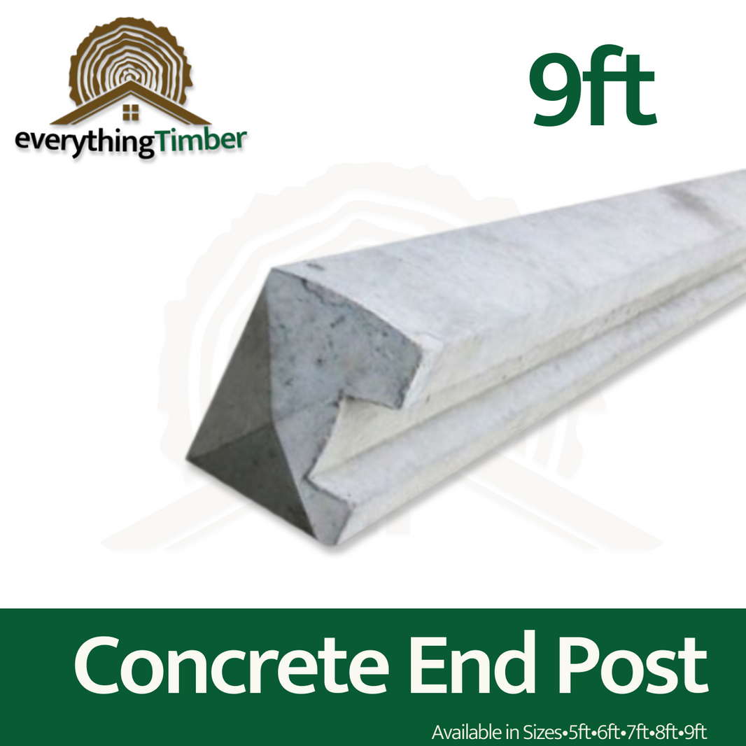 Concrete 9ft End Post