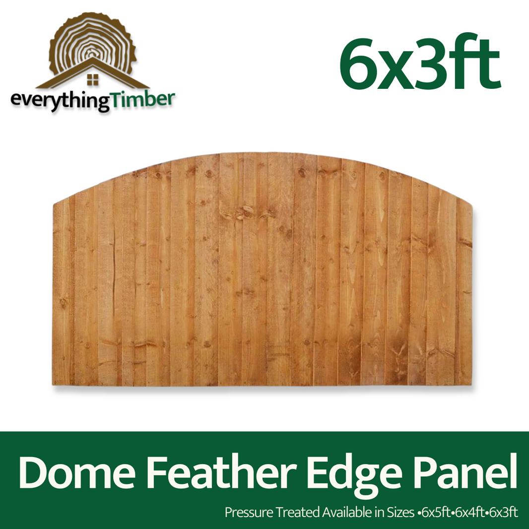 Dome Feather Edge Panel 6Ft X 3Ft