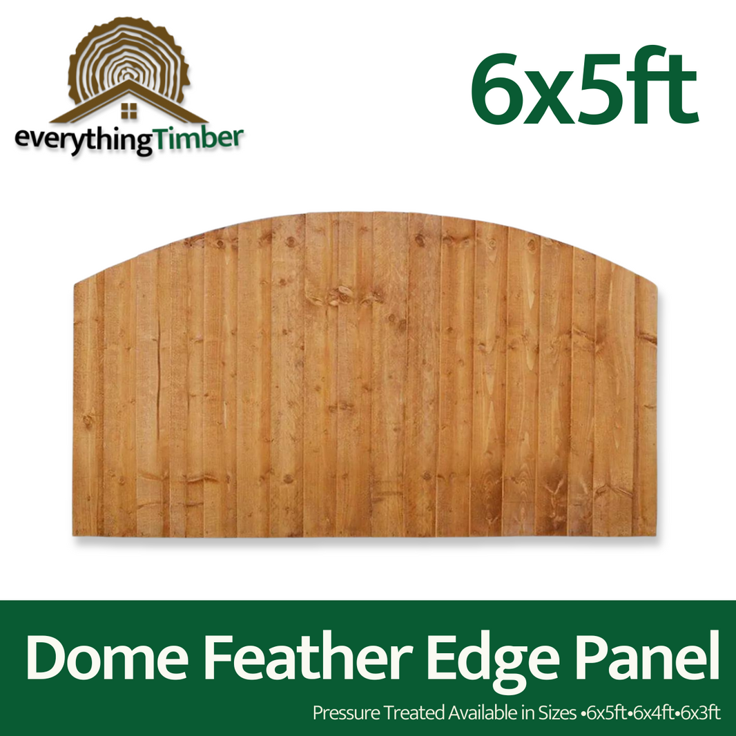 Dome Feather Edge Panel 6Ft X 5Ft