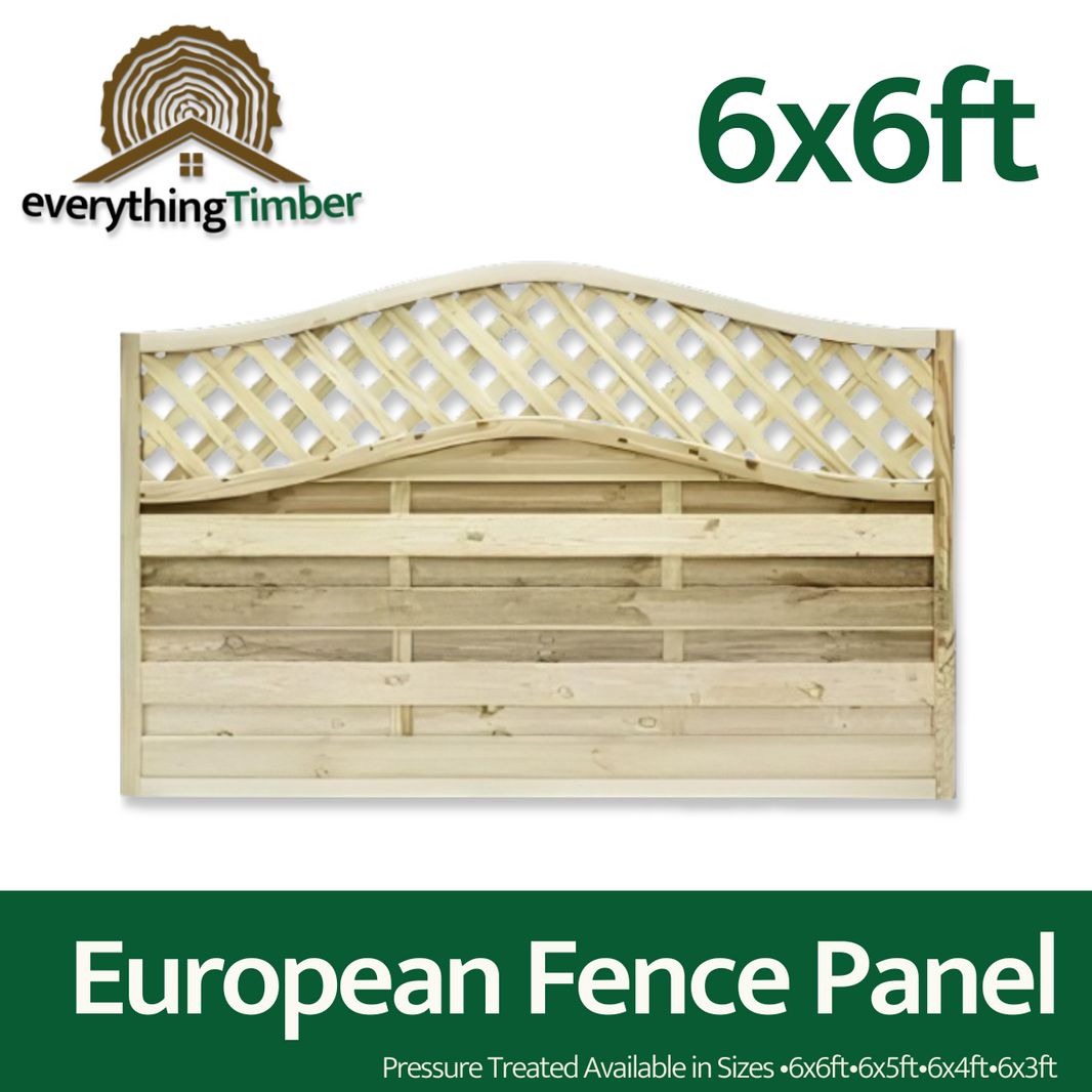 European Fence Panel 6Ft X 6Ft