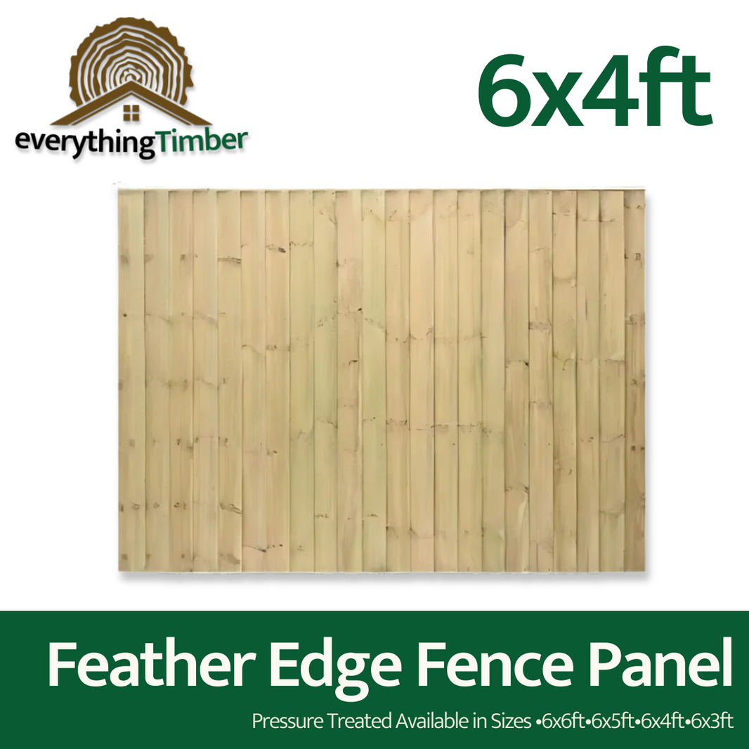 Feather Edge Panel 6Ft X 4Ft