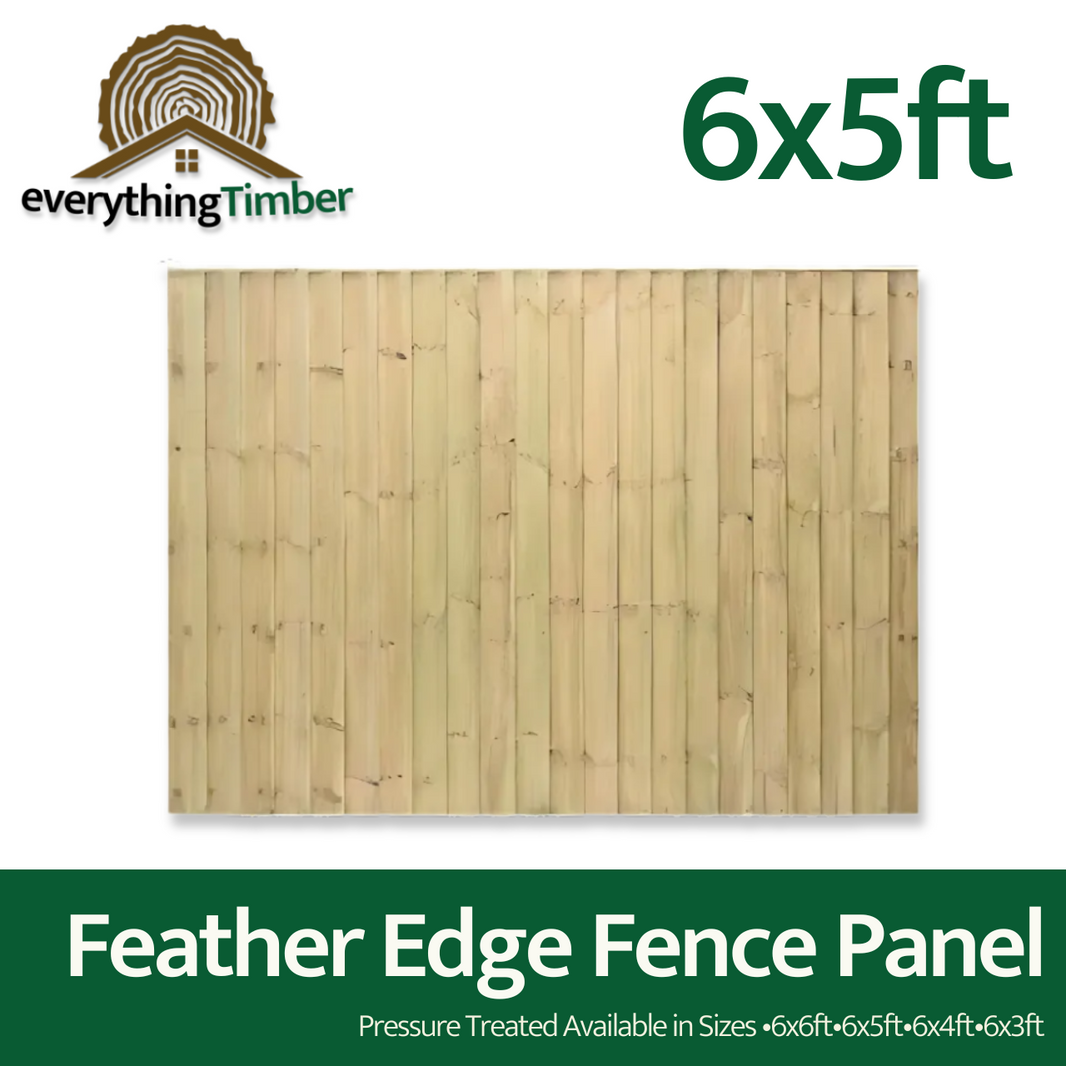 Feather Edge Panel 6Ft X 5Ft