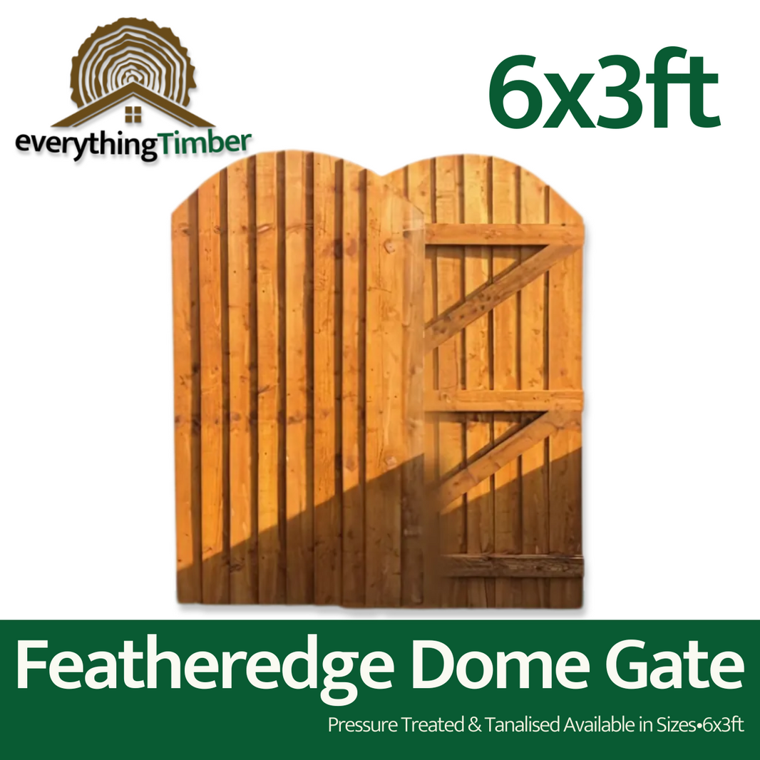 Feather Edge Dome Gate 6ftx3ft