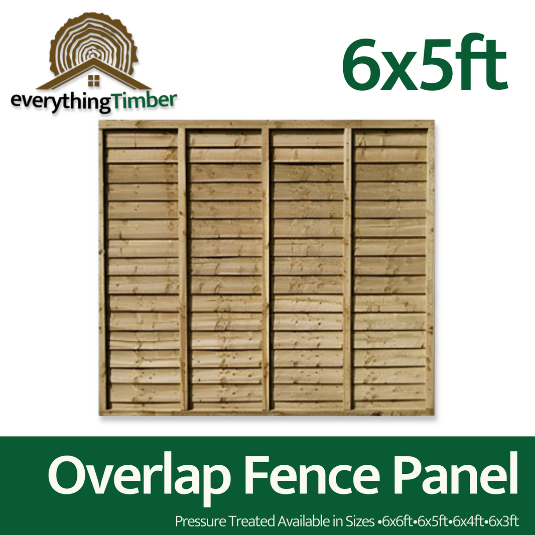 Overlap Fence Panel 6Ft X 5Ft