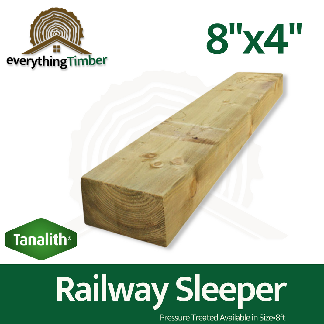Treated Railway Sleeper 8"x4"
