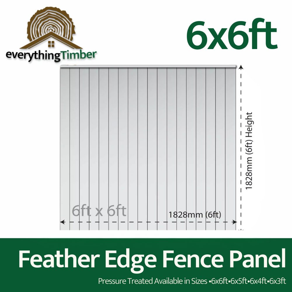 Feather Edge Panel 6Ft X 6Ft