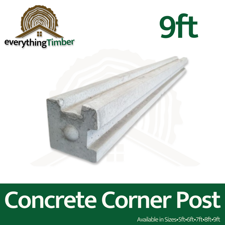 Concrete 9ft Corner Post