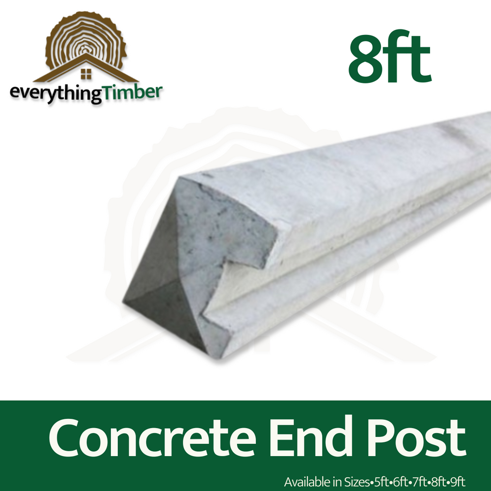 Concrete 8ft End Post