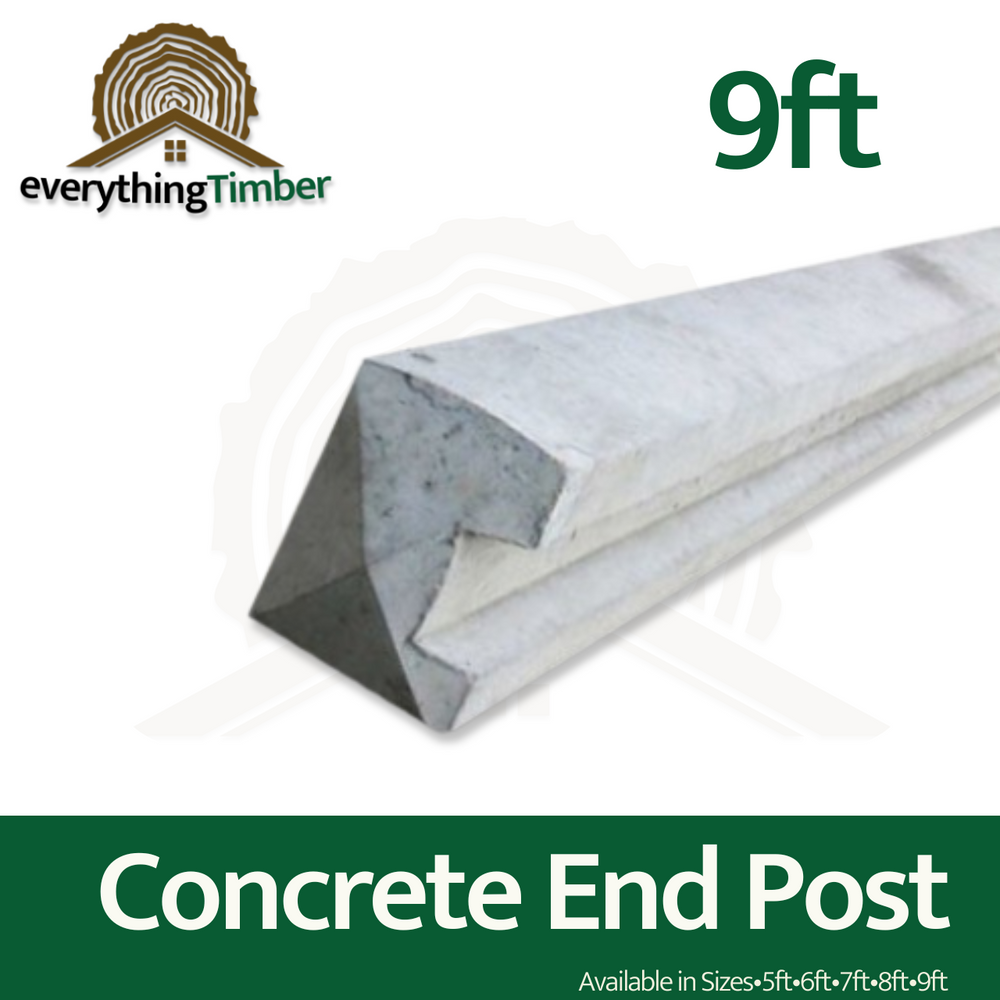 Concrete 9ft End Post
