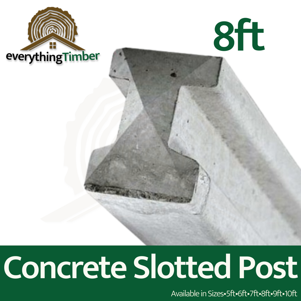 Concrete 8ft Slotted Post