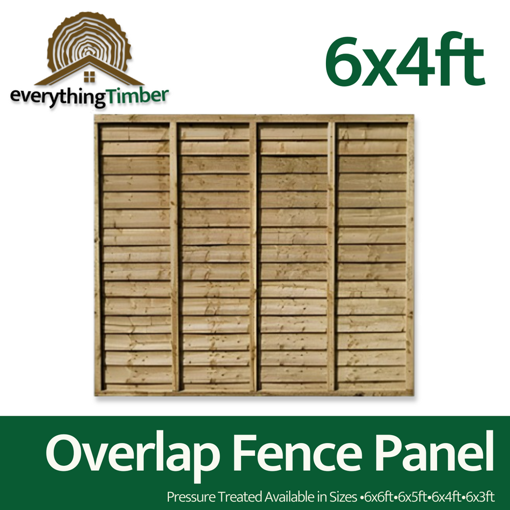 Overlap Fence Panel 6Ft X 4Ft