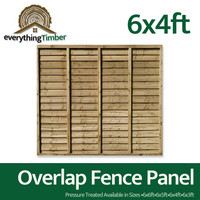 Overlap Fence Panel 6Ft X 4Ft